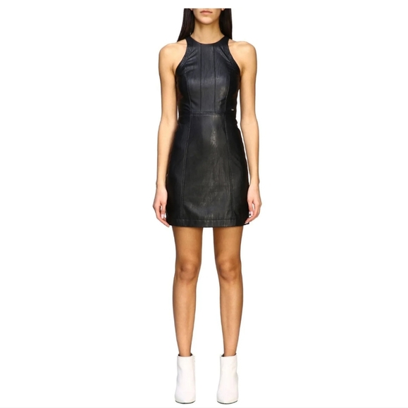 armani exchange faux leather dress | Dresses | Armani Exchange Leather shirt